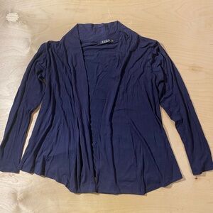 ECLA Navy Open-Front Lightweight Cardigan Medium (QW)